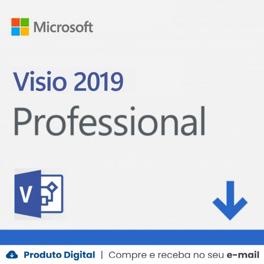 Licença Microsoft Visio Professional 2019, 32/64 Bits - Chave Vitalícia