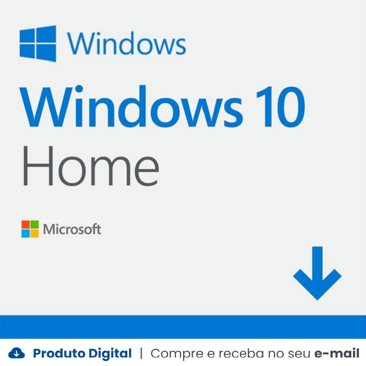 Licença Microsoft Windows 10 Home, 64 Bits - Chave Vitalícia
