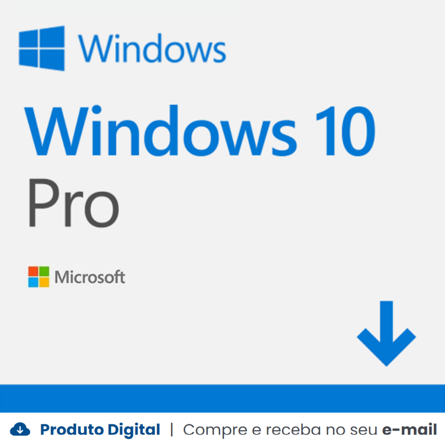 Licença Microsoft Windows 10 Pro, 64 Bits - Chave Vitalícia